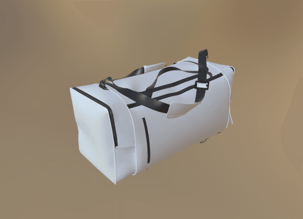 Duffle Bag with Bat Zipper